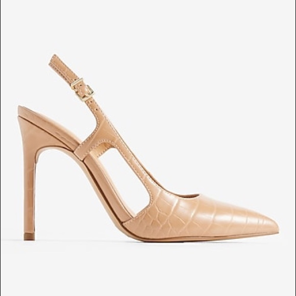 Express Croc Embossed Slingback
